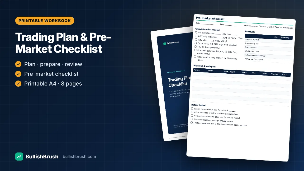 Trading Plan & Pre-Market Checklist (Printable PDF)